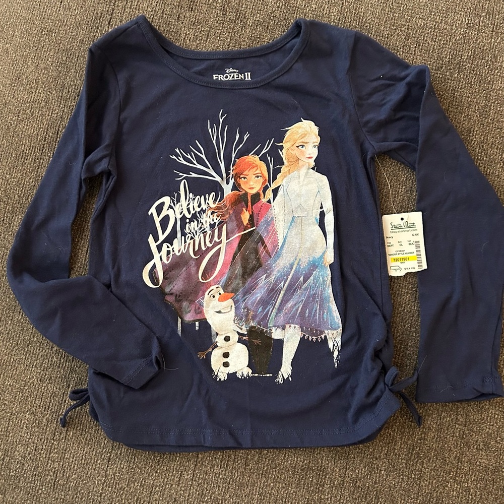 Disney Frozen II Navy Long Sleeve Tee